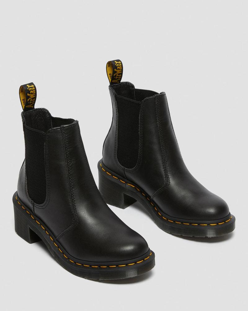 Botas de Tacon Dr Martens Cadence Cuero Tacón Mujer Negros | MX 634EBC